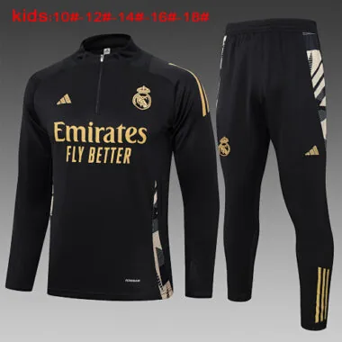 2024/25 Real Madrid Kids Long Sleeve Training Suit