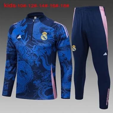 2024/25 Real Madrid Kids Long Sleeve Training Suit