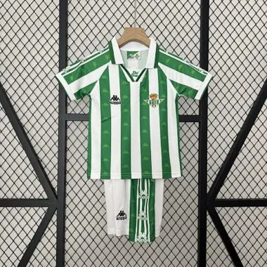 95-97 Real Betis Home Retro Kid Kits Youth Apparels