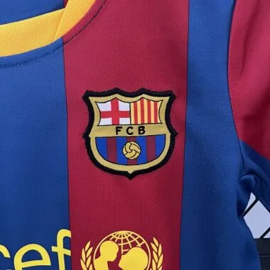 10-11 Barcelona Home Retro Kids Kit Size16-28