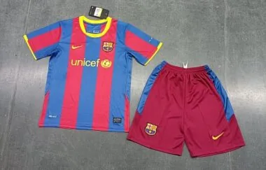 10-11 Barcelona Home Retro Kids Kit Size16-28