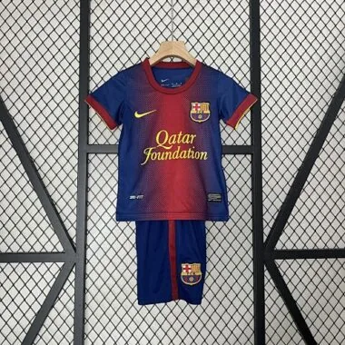 12-13 Barcelona Home Retro Kids Kits Children Shirt