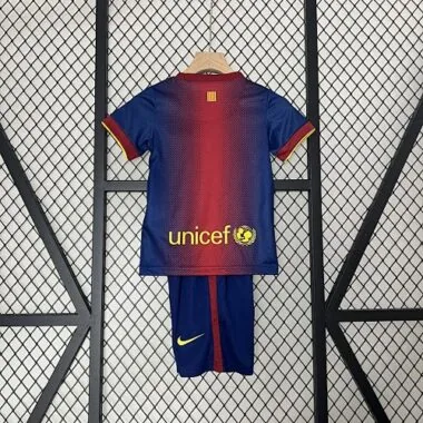 12-13 Barcelona Home Retro Kids Kits Children Shirt