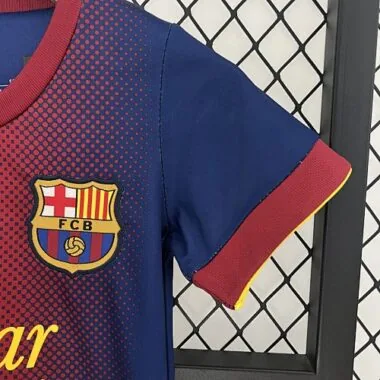 12-13 Barcelona Home Retro Kids Kits Children Shirt