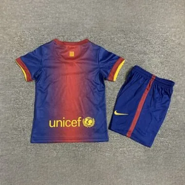 12-13 Barcelona Home Retro Kids Kits Children Shirt