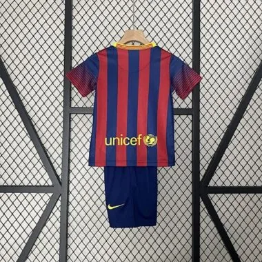 13-14 Barcelona Home Retro Kids Kits Children Shirt
