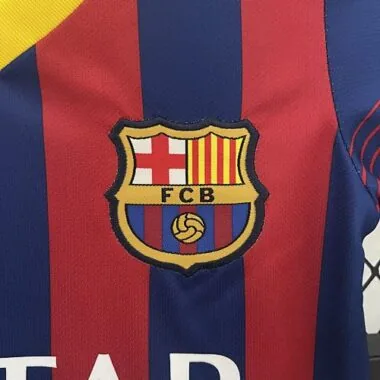 13-14 Barcelona Home Retro Kids Kits Children Shirt