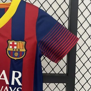 13-14 Barcelona Home Retro Kids Kits Children Shirt