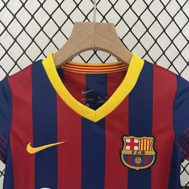 13-14 Barcelona Home Retro Kids Kits Children Shirt