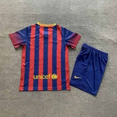 13-14 Barcelona Home Retro Kids Kits Children Shirt
