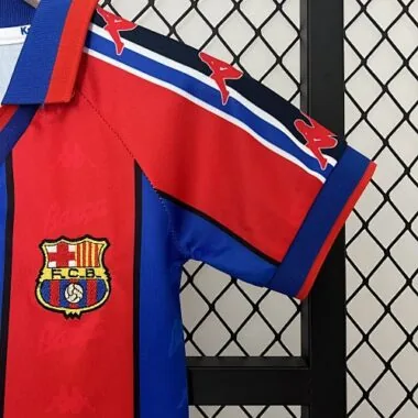 95-97 Barcelona Home Retro Kid Kits Youth Apparels