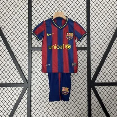 09-10 Barcelona Home Retro Kids Kits Children Shirt