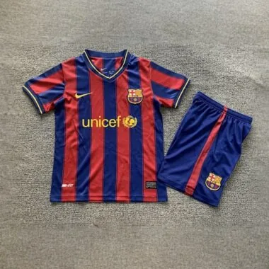 09-10 Barcelona Home Retro Kids Kits Children Shirt