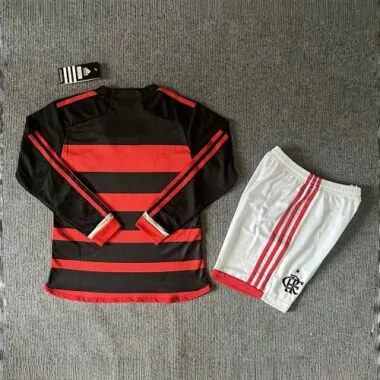 24-25 Flamengo Home Kid Kits Long Sleeve Youth Apparels