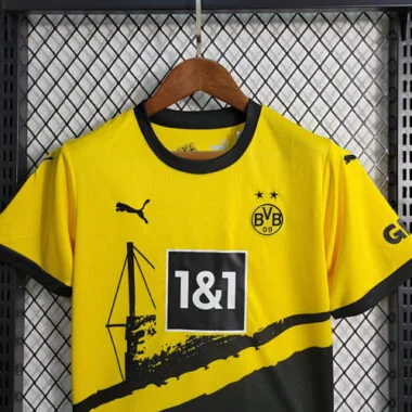 2023/24 Dortmund home kids kit Best Soccer Jersey