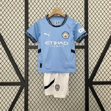 2024/25 Manchester City Home Kid Kits Youth Apparels