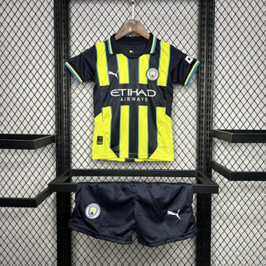 24-25 Manchester City Away Kid Kits Youth Apparels