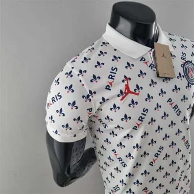 PSG Polo Jordan co branded white