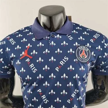 Polo do PSG Jordan, em colaboração, azul