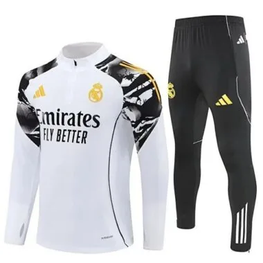 25-26 Kids Real Madrid Marvel Training Kits Sweatshirt Tracksuits Cheap Football Jersey Wholesale Yu