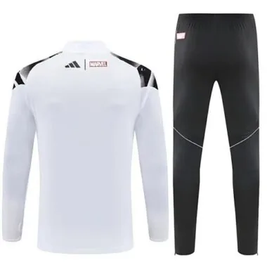 25-26 Kids Real Madrid Marvel Training Kits Sweatshirt Tracksuits Cheap Football Jersey Wholesale Yu
