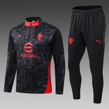 25-26 Kids AC Milan Training Kits Sweatshirt Tracksuits Cheap Football Jersey Wholesale Yupoo