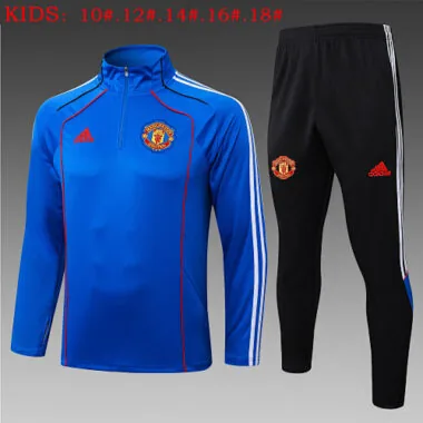 25-26 Kids Manchester United Training Kits Sweatshirt Tracksuits