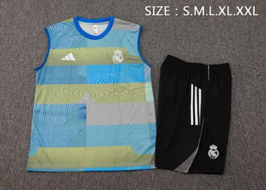 25-26 Real Madrid Sleeveless Training Kits Tracksuits Cheap Football Jersey Wholesale Yupoo