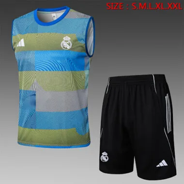 25-26 Real Madrid Sleeveless Training Kits Tracksuits Cheap Football Jersey Wholesale Yupoo