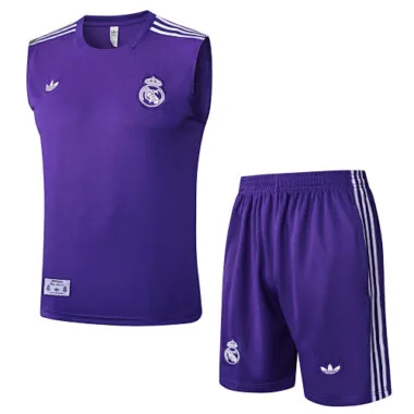 25-26 Real Madrid Sleeveless Training Kits Tracksuits Cheap Football Jersey Wholesale Yupoo