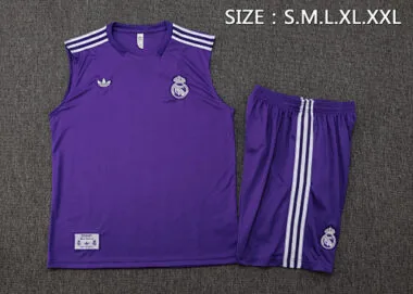 25-26 Real Madrid Sleeveless Training Kits Tracksuits Cheap Football Jersey Wholesale Yupoo