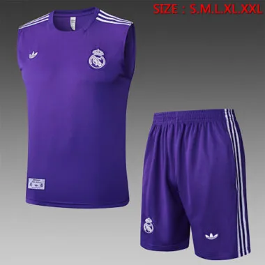 25-26 Real Madrid Sleeveless Training Kits Tracksuits Cheap Football Jersey Wholesale Yupoo
