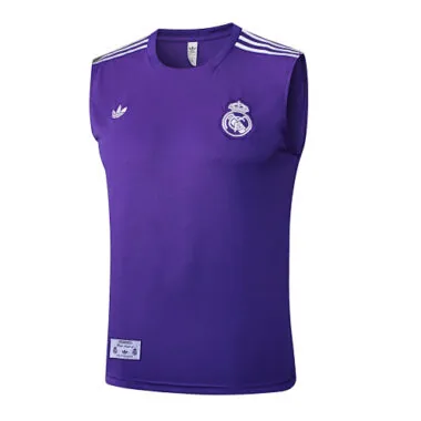 25-26 Real Madrid Sleeveless Training Kits Tracksuits Cheap Football Jersey Wholesale Yupoo