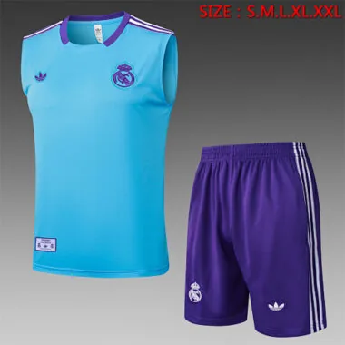 25-26 Real Madrid Sleeveless Training Kits Tracksuits Cheap Football Jersey Wholesale Yupoo