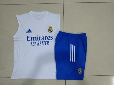25-26 Real Madrid Sleeveless Training Kits Tracksuits Cheap Football Jersey Wholesale Yupoo