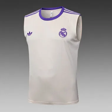 25-26 Real Madrid Sleeveless Training Kits Tracksuits Cheap Football Jersey Wholesale Yupoo