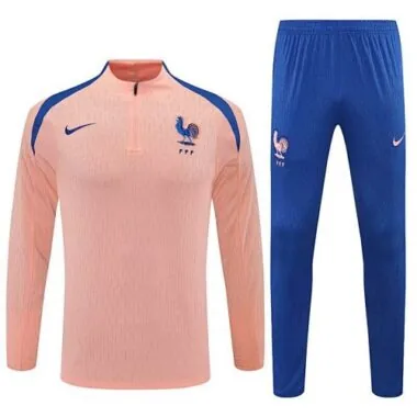 25-26 France Orange Training Kits Long Football Tracksuits Cheap Football Jersey Wholesale Yupoo