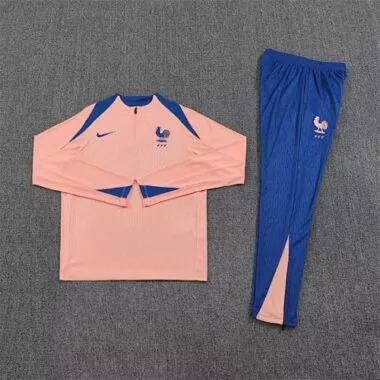 25-26 France Orange Training Kits Long Football Tracksuits Cheap Football Jersey Wholesale Yupoo