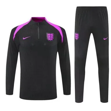 25-26 England Black Training Kits Long Football Tracksuits Cheap Football Jersey Wholesale Yupoo