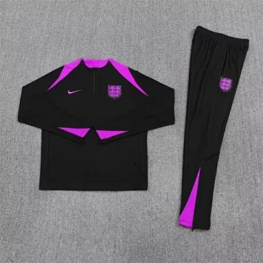 25-26 England Black Training Kits Long Football Tracksuits Cheap Football Jersey Wholesale Yupoo