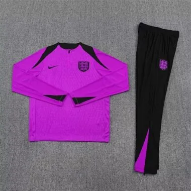 25-26 England Purple Training Kits Long Football Tracksuits Cheap Football Jersey Wholesale Yupoo