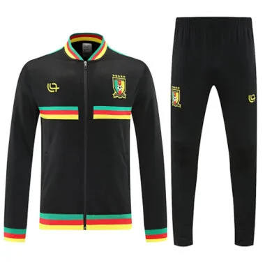 25-26 Cameroon Black Football Tracksuits Long Jacket Suits Cheap Football Jersey Wholesale Yupoo