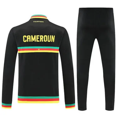25-26 Cameroon Black Football Tracksuits Long Jacket Suits Cheap Football Jersey Wholesale Yupoo