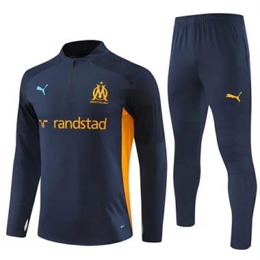 24-25 Marseille navy blue half zipper training tracksuit size S-2XL