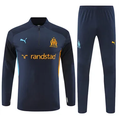 2024/25 Marseille navy blue half zipper training tracksuit size