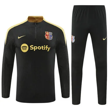 player version 24-25 Bar black with gold half zipper training tracksuit size S-2XL