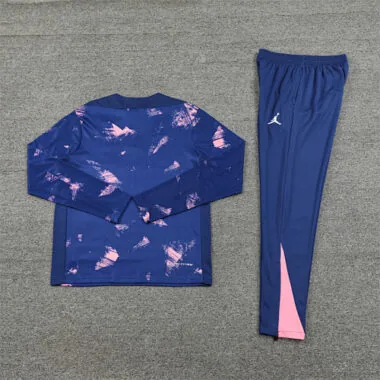 24-25 PS G navy blue with pink half zipper training tracksuit size S-2XL