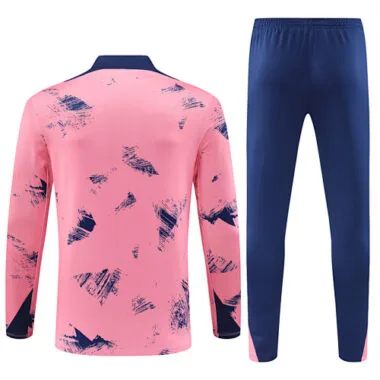 24-25 PS G pink with navy blue half zipper training tracksuit size S-2XL