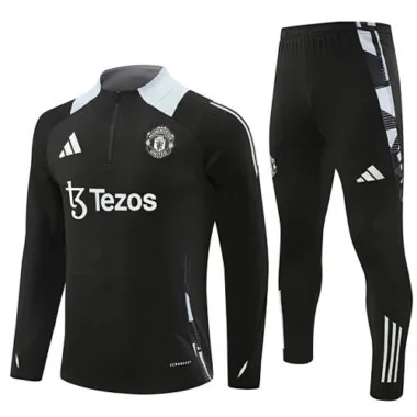 24-25 Manud black with gray half zipper training tracksuit size S-2XL