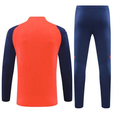 24-25 Manud orange with navy blue pullover training tracksuit size S-2XL